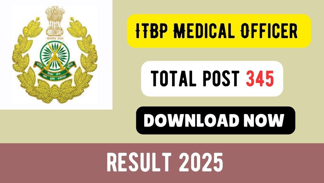 ITBP Medical Officer MO Result 2025